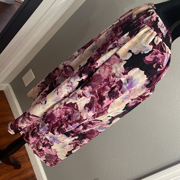 Lane Bryant Blouse Plus Size Women Basic White Pink V Neck Puff Sleeve - Picture 3 of 8